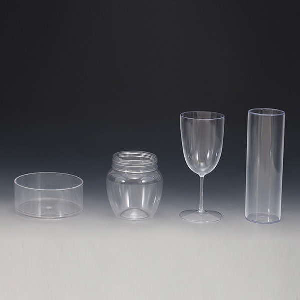 다양한모양의투명한플라스틱컵(4종)금성
